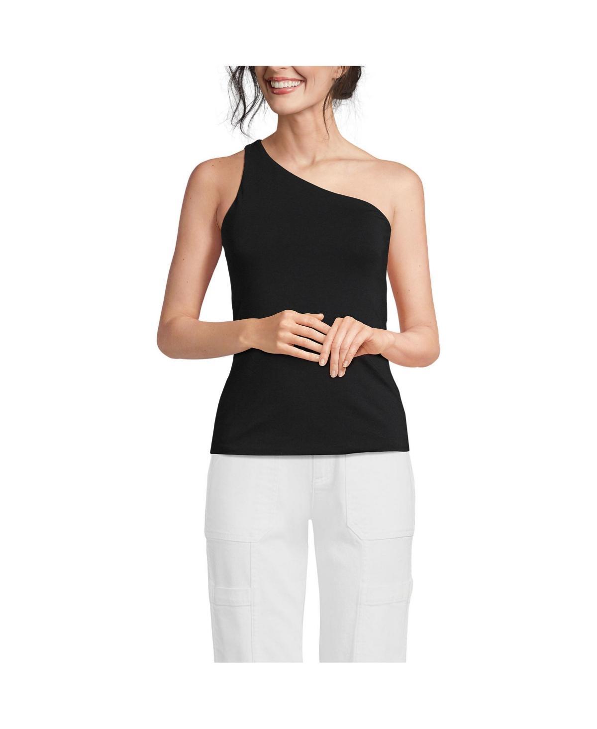 Womens Lands End Slender One-Shoulder Top Product Image