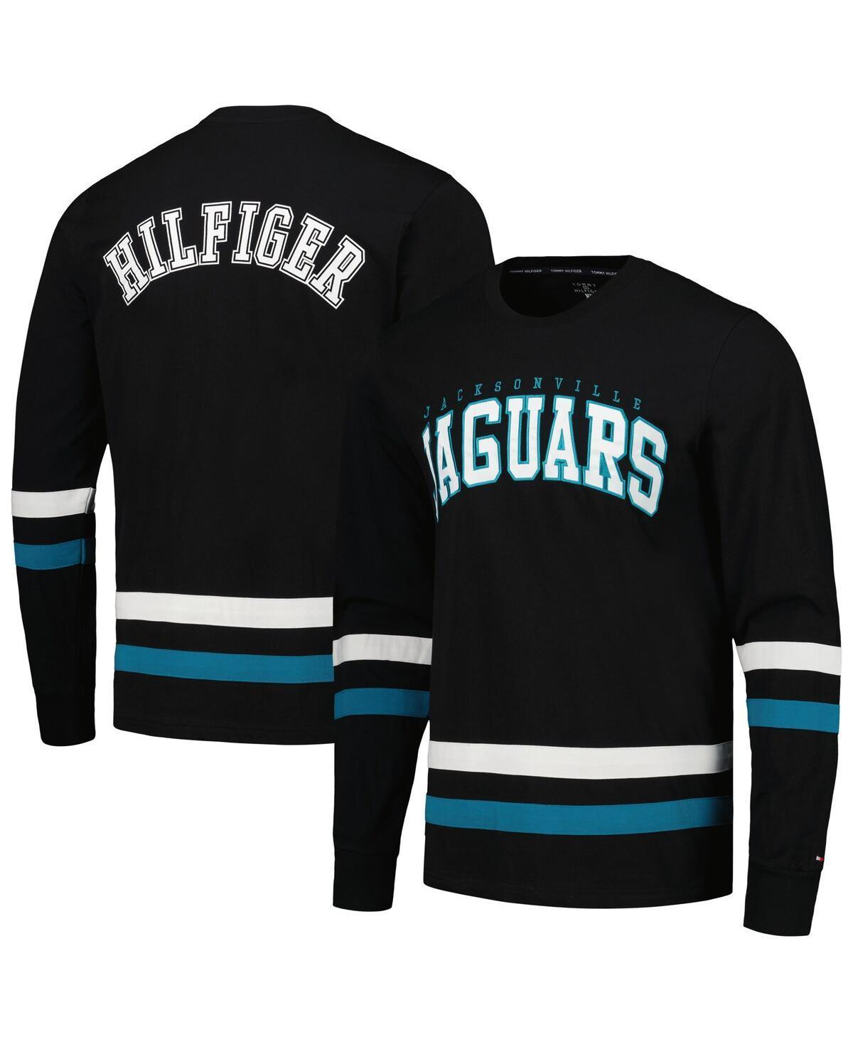 Mens Tommy Hilfiger Black/Teal Jacksonville Jaguars Nolan Long Sleeve T-Shirt Product Image