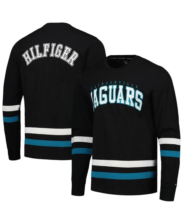 Mens Tommy Hilfiger Black/Teal Jacksonville Jaguars Nolan Long Sleeve T-Shirt Product Image