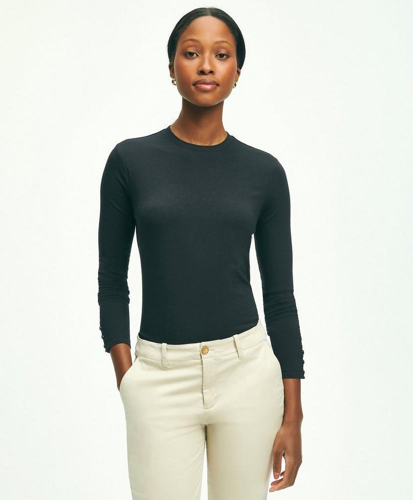 Cotton Long Sleeved Crewneck Top product image