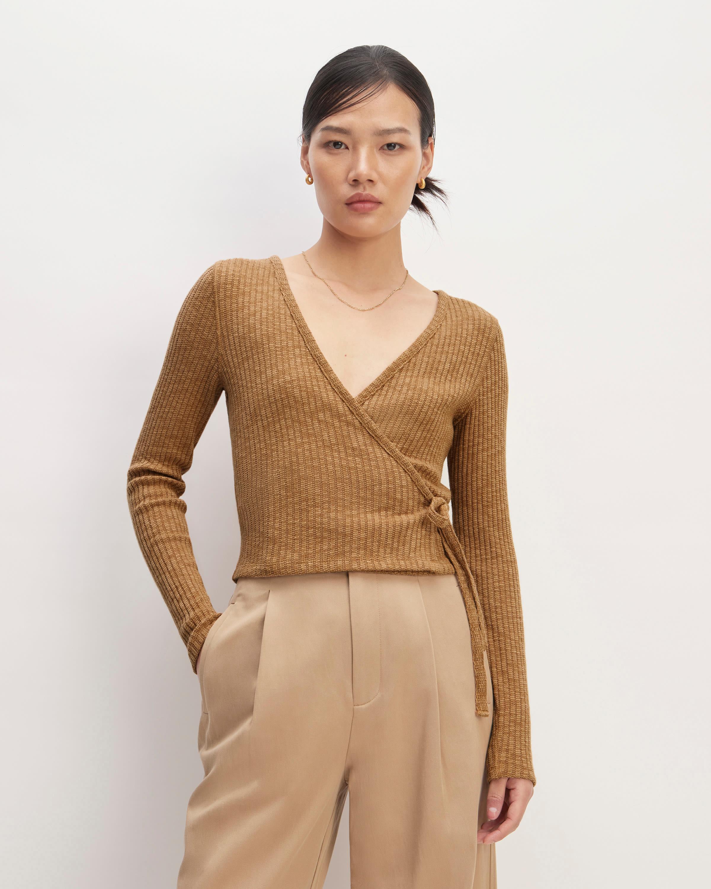 The Cozy-Rib Wrap Top Product Image