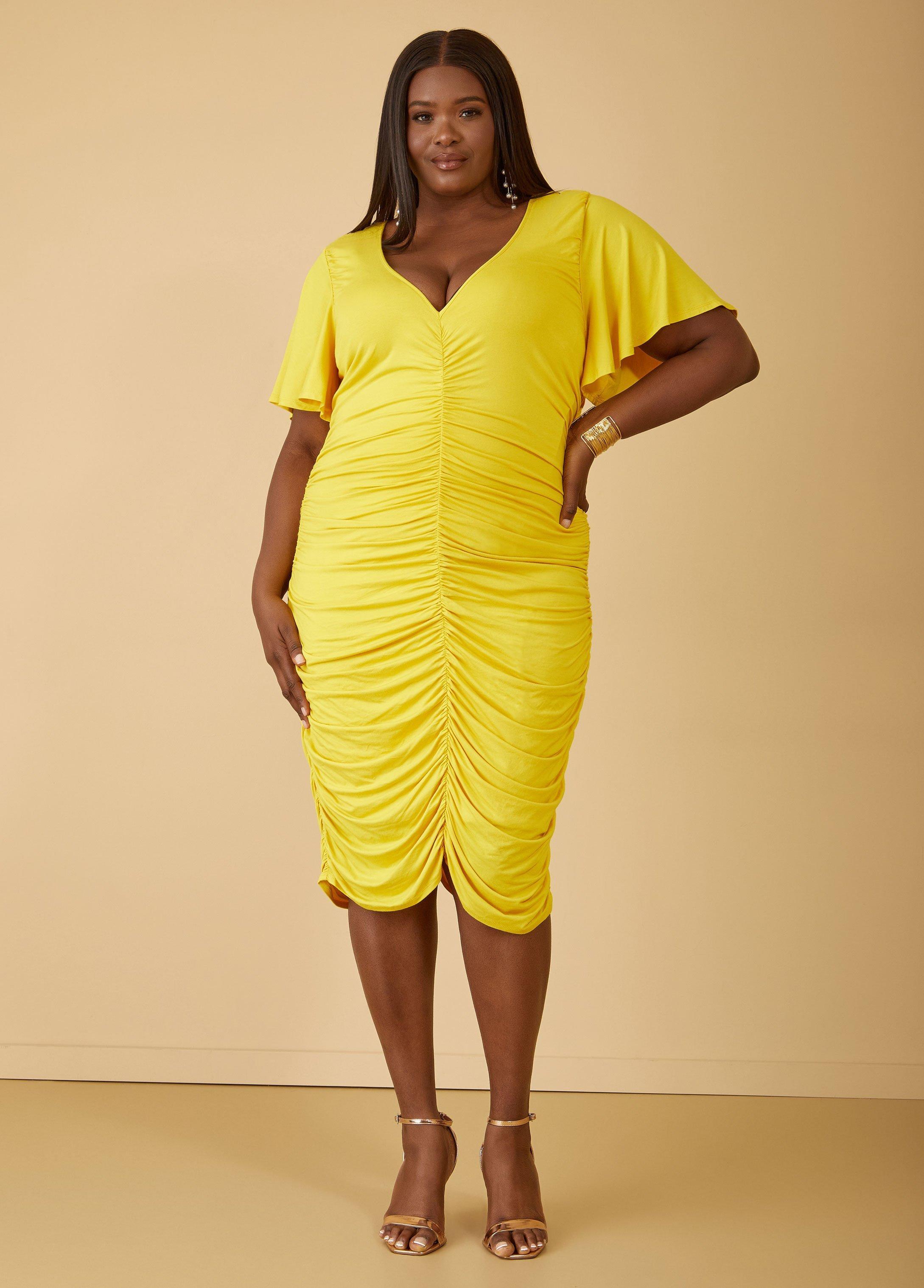 Ruched Bodycon Dress Product Image