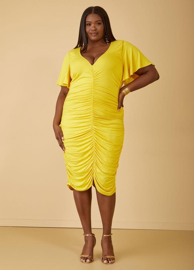 Ruched Bodycon Dress Product Image