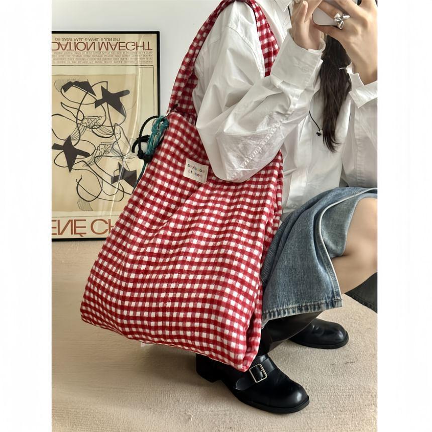 Plaid Shopper Bag Product Image