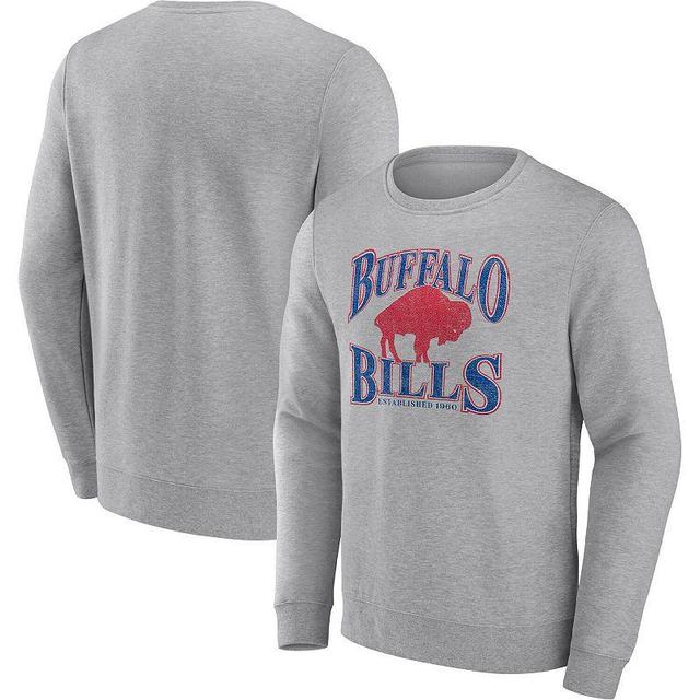 Mens Fanatics Branded Heathered Charcoal Buffalo Bills Playability Pullover Sweatshirt Product Image