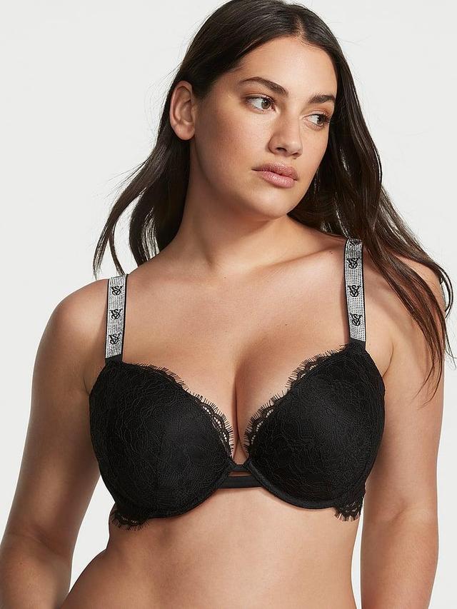 Shine Strap Lace Push-Up Bra Product Image