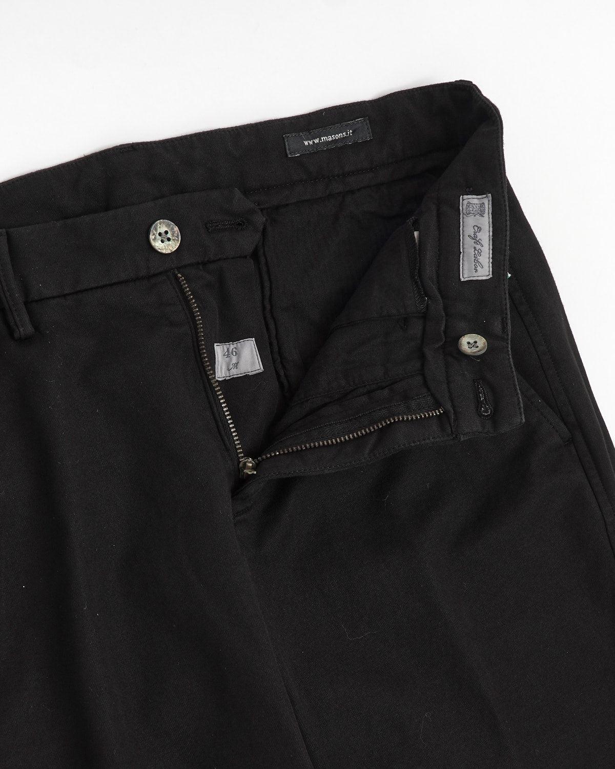 Masons Torino Black Jersey Pants Product Image