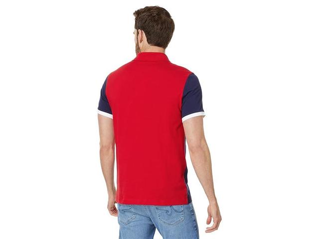 U.S. POLO ASSN. Short Sleeve Slim Fit Colorblock Jersey Knit Polo Shirt (Engine 1) Men's Short Sleeve Knit Product Image