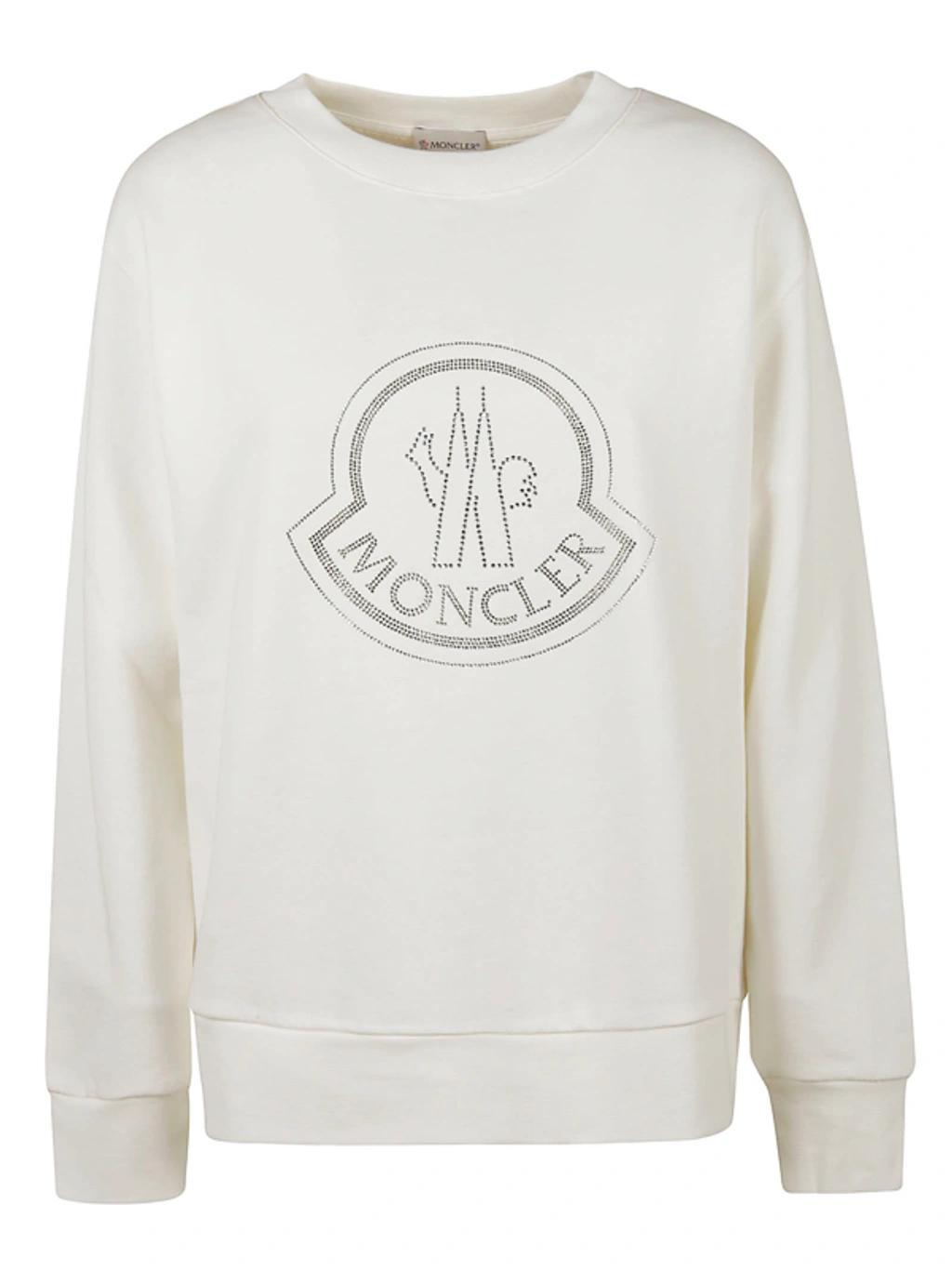 MONCLER Logo Sweatshirt In White Product Image