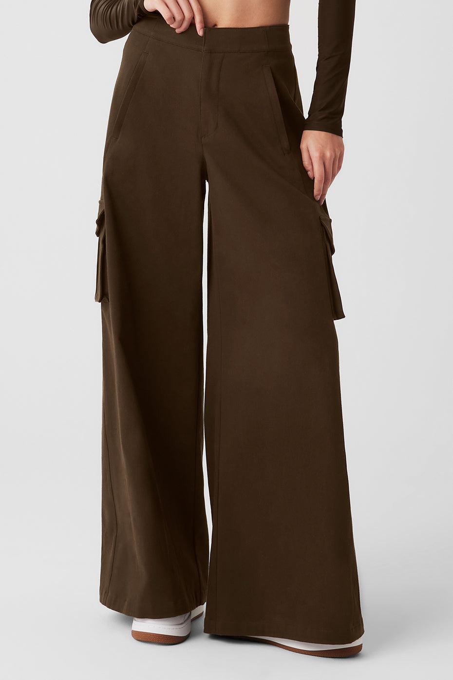 Show Off Cargo Wide Leg Trouser - Espresso Female Product Image