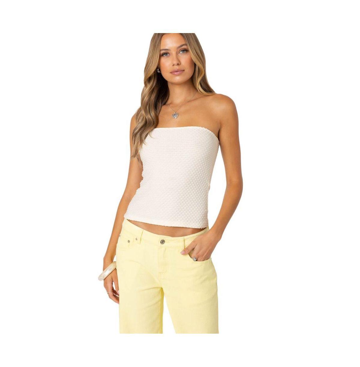 Edikted Womens Albina Textured Tube Top Product Image