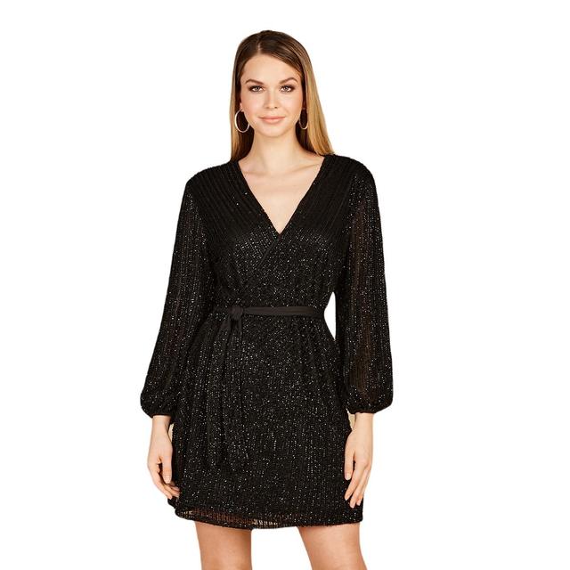 Womens Lara - Long Sleeve Cocktail Wrap Dress Product Image