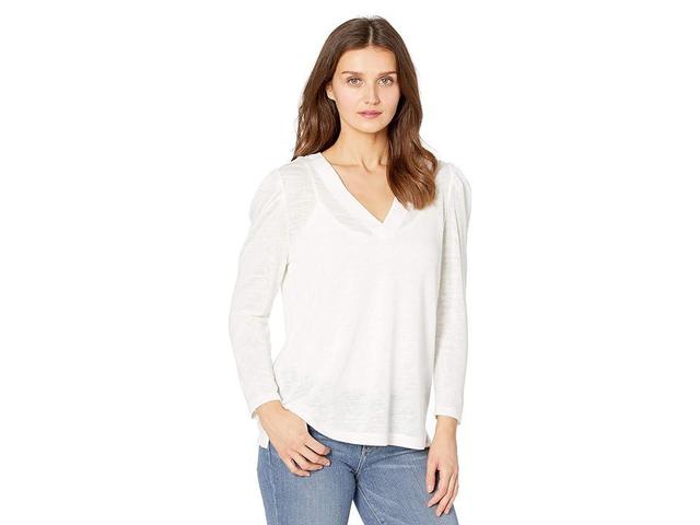 Sanctuary Pleated Sleeve Hanna Shirt (Milk) Women's Clothing Product Image