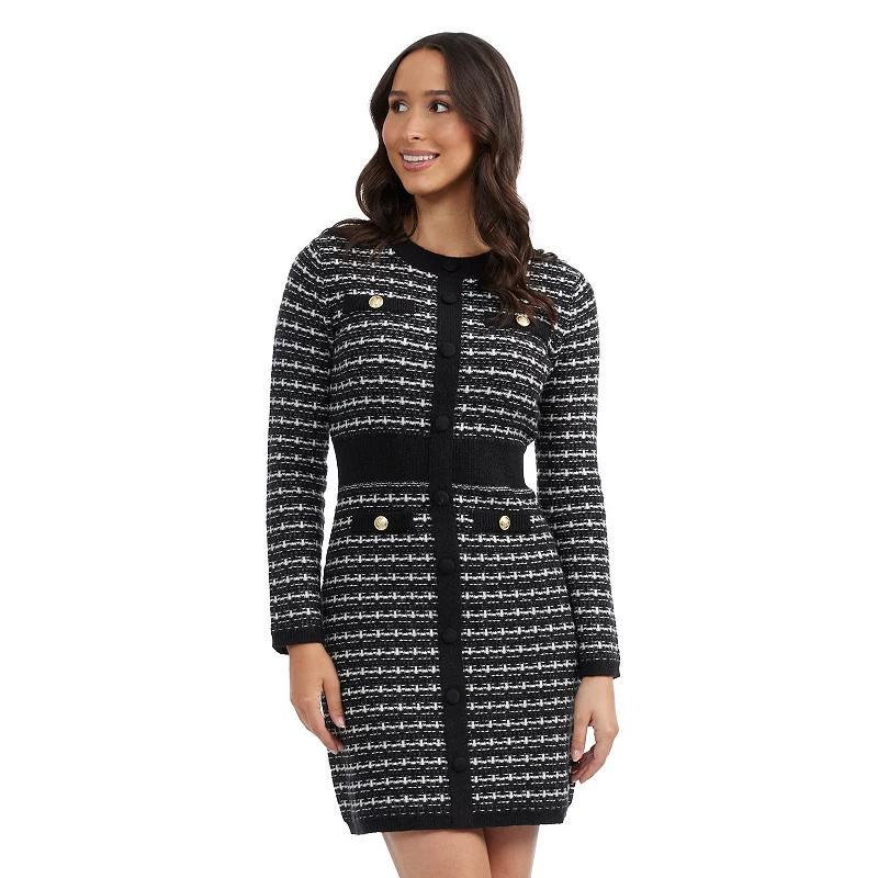 Womens Ellen Tracy Boucle Sweater Dress Product Image