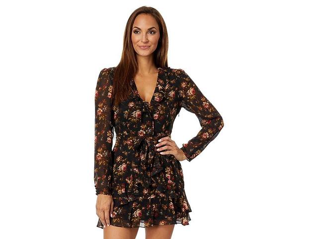 Tamera Floral Ruffle Long-Sleeve Mini Dress Product Image