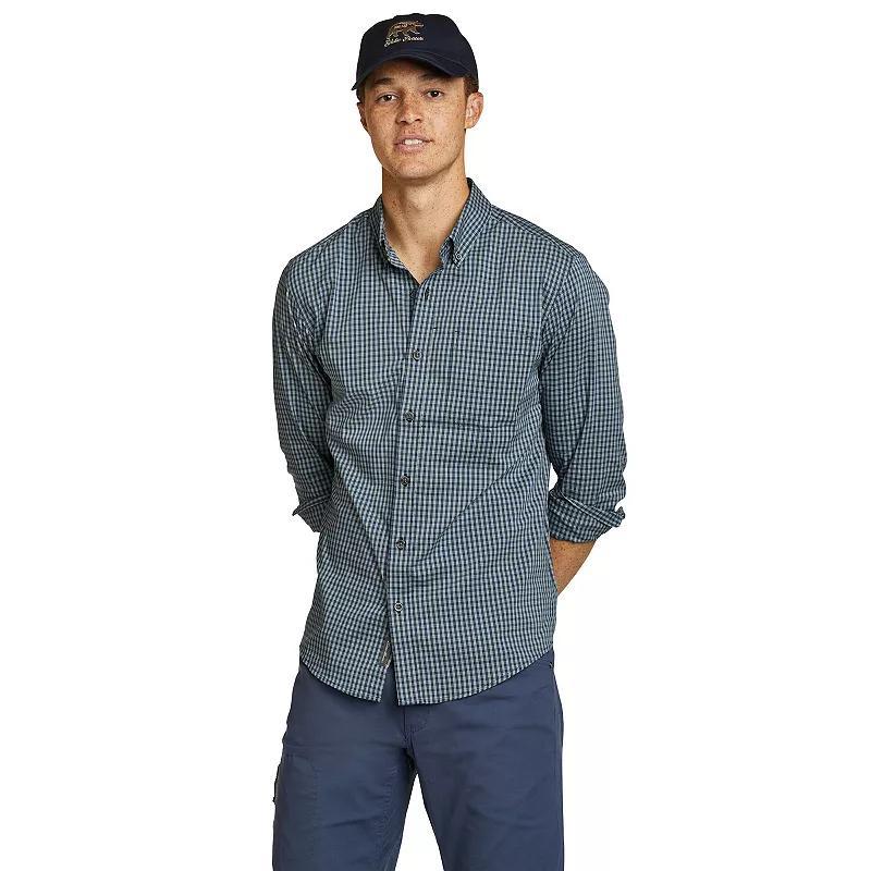 Big & Tall Eddie Bauer Long Sleeve Voyager Flex Shirt, Mens Dusted Blue Product Image