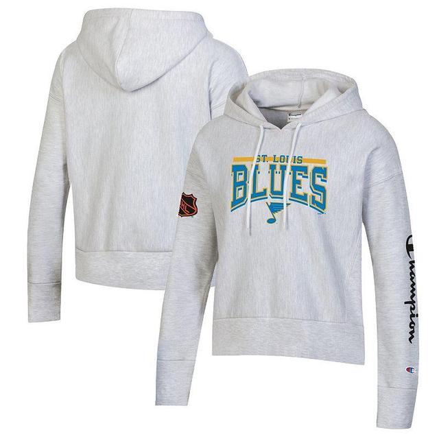 Womens Champion Heathered Gray St. Louis Blues Reverse Weave Pullover Hoodie Product Image