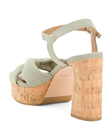 Suede Veronika Platform Heel Sandals for Women Product Image