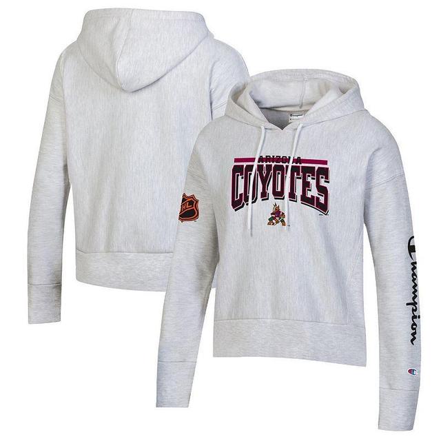 Womens Champion Heathered Gray Arizona Coyotes Reverse Weave Pullover Hoodie Product Image