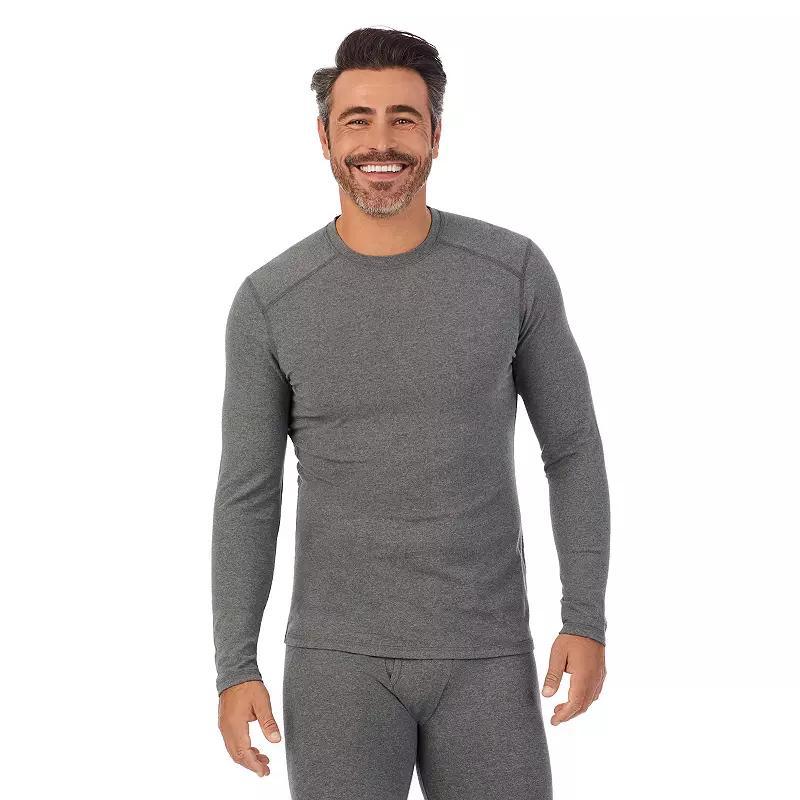 Mens Cuddl Duds Midweight Cottonwear Performance Base Layer Crew Top Green Product Image