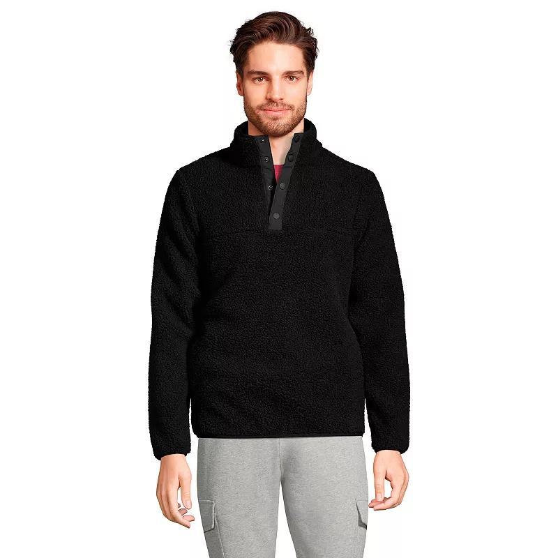 Mens Lands End Sherpa Fleece Sweatshirt Product Image