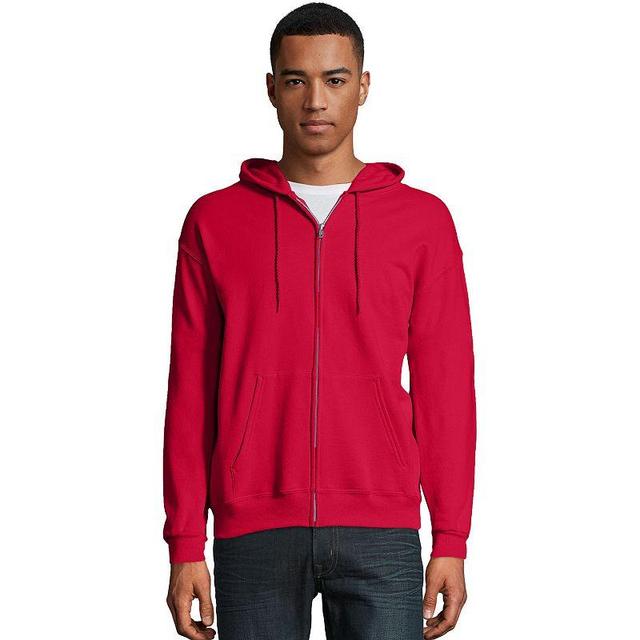 Mens Hanes EcoSmart Fleece Full-Zip Hooded Jacket Product Image