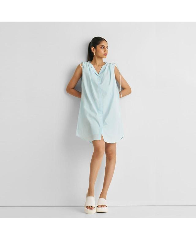 Reistor Womens Shirt dress with Shoulder Tie Details Product Image