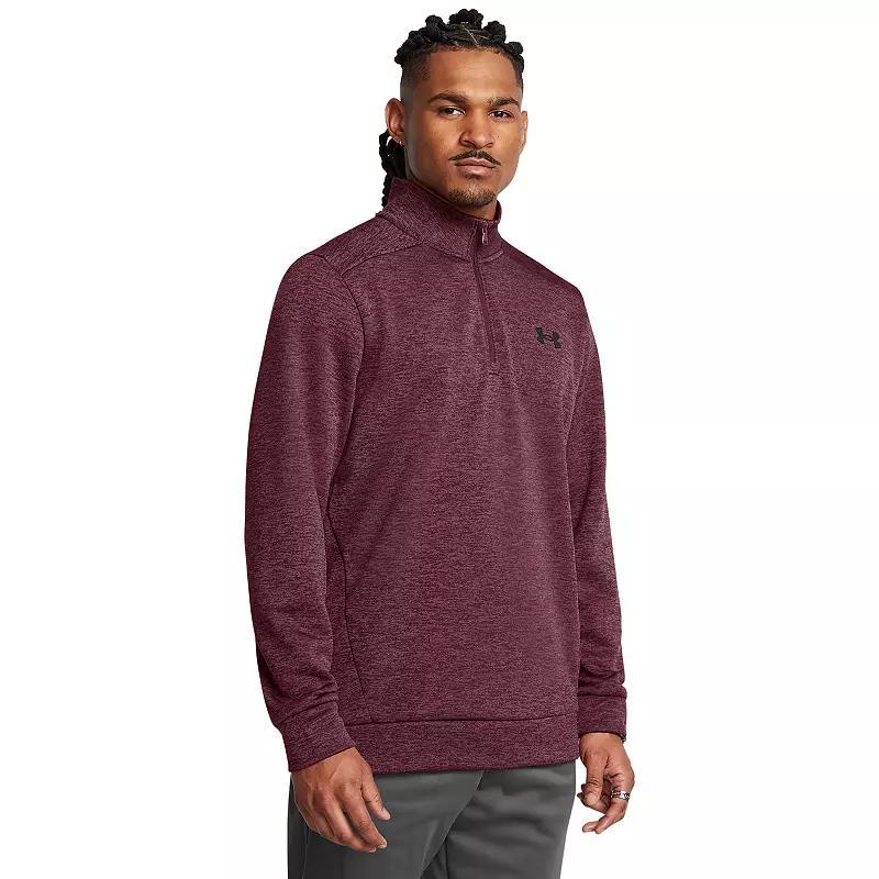 Mens Under Armour Twist Fleece Pullover Dark Red Product Image