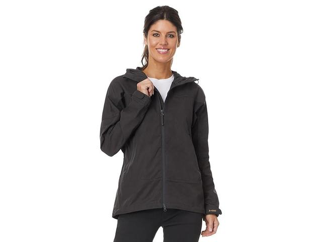 Fjallraven Abisko Lite Trekking Jacket (Dark Grey/Black) Women's Clothing Product Image