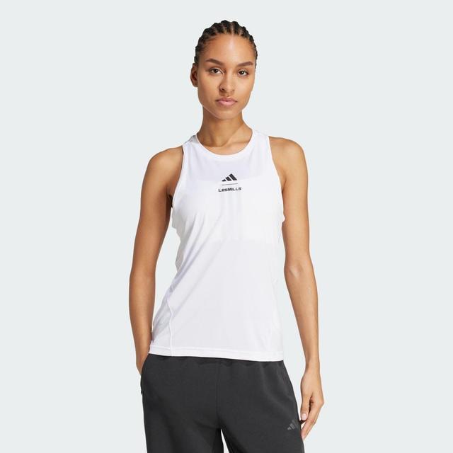 adidas Les Mills Graphic Tank Top White S Womens Product Image