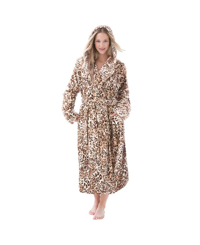 Dreams & Co. Womens Dreams & Co Plush Hooded Wrap Robe Product Image