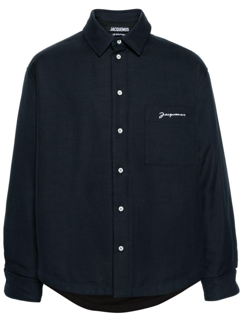 JACQUEMUS Boulanger Puffer Shirt Jacket In Blue Product Image