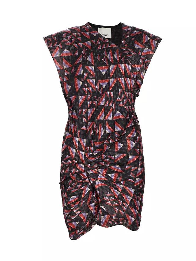 Khol Printed Silk-Blend Minidress Product Image