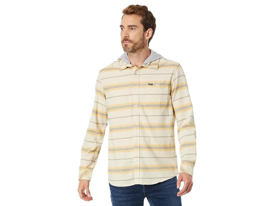 O'Neill Redmond Long Sleeve Hooded Flannel (Cream) Men's Clothing Product Image