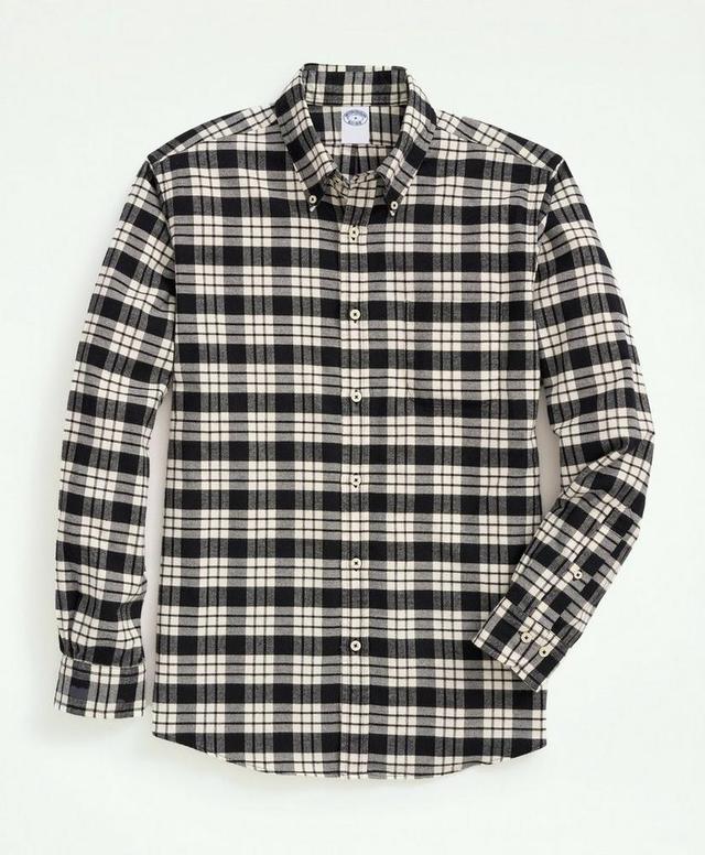 Portuguese Flannel Polo Button Down Collar, Plaid Shirt Product Image