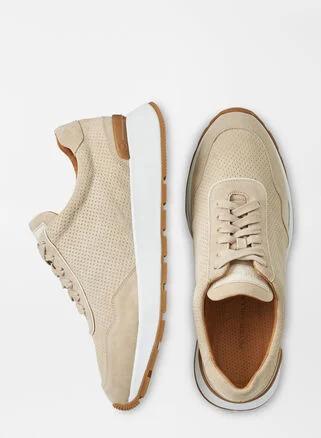 Peter Millar Mens Wayfare Runner | Color: Sand | Size: 13 Product Image