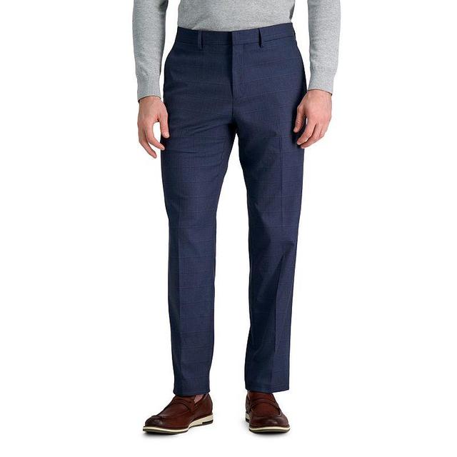 Mens J.M. Haggar Premium Tailored-Fit Stretch Flat-Front Suit Pants Blue Windowpane Product Image