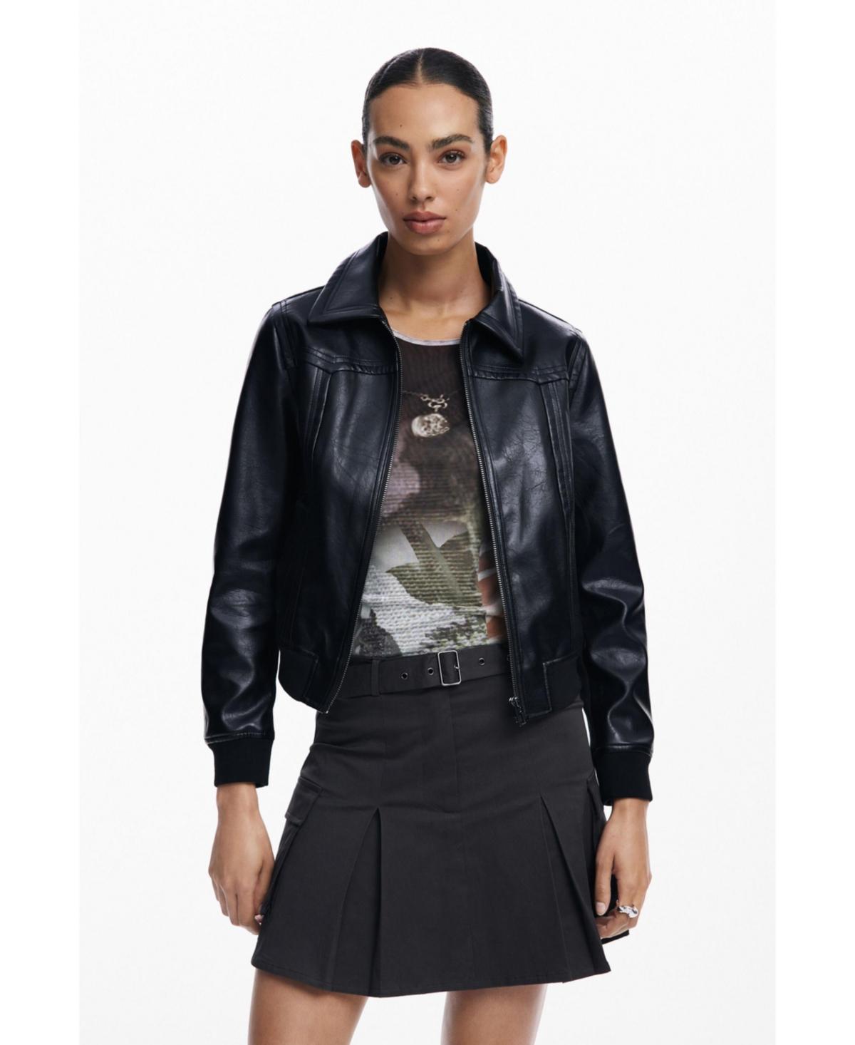 Desigual Womens Faux leather biker jacket product image