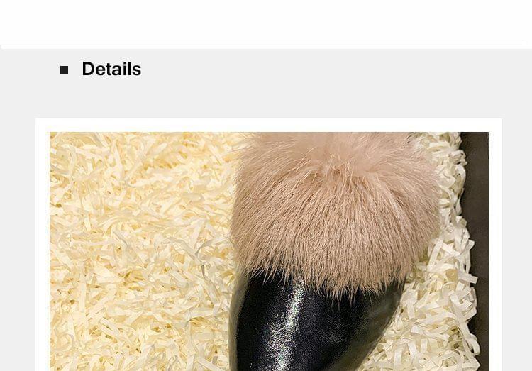 Furry Trim Pointed Mules Product Image