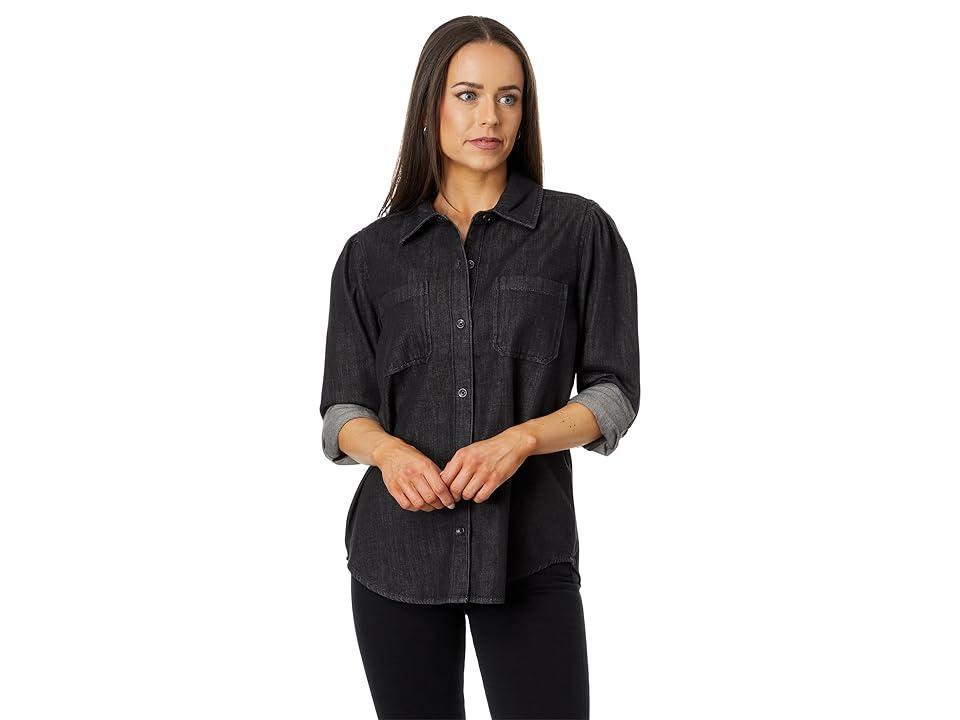 Paige Mattie Shacket (Washed Carbon) Women's Clothing Product Image