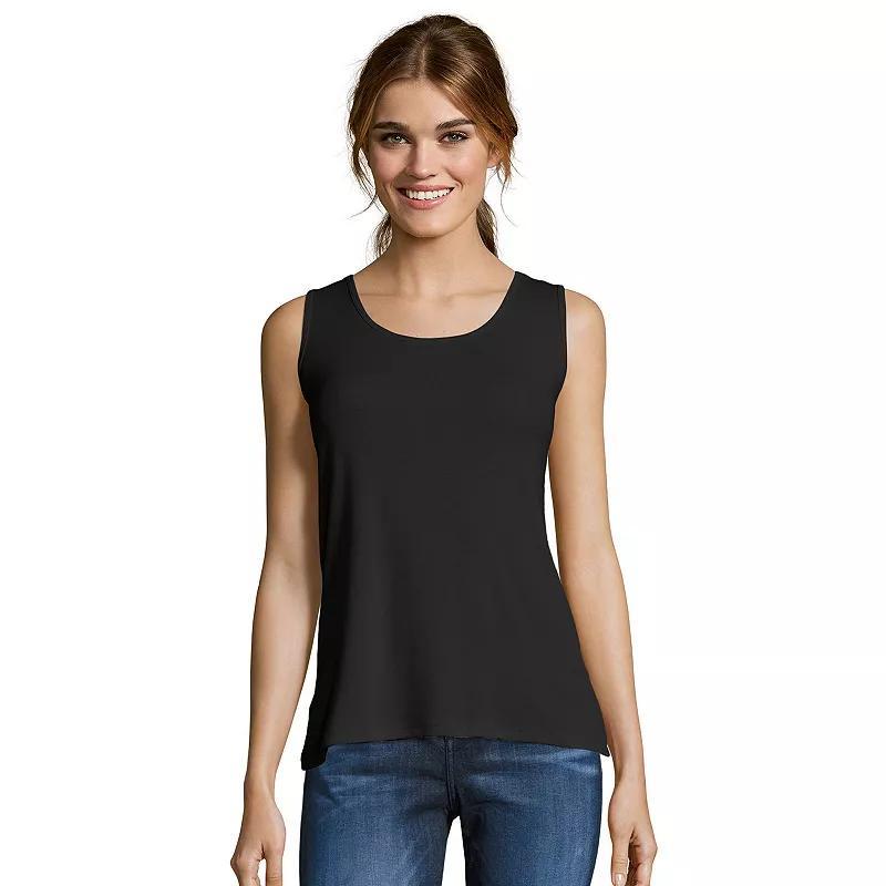 Womens Hanes Mini-Ribbed Tank Top Product Image