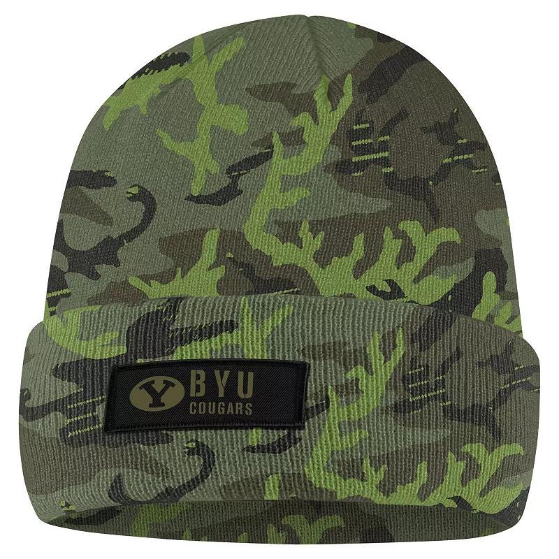 Mens Nike Camo BYU Cougars Military Pack Cuffed Knit Hat Product Image