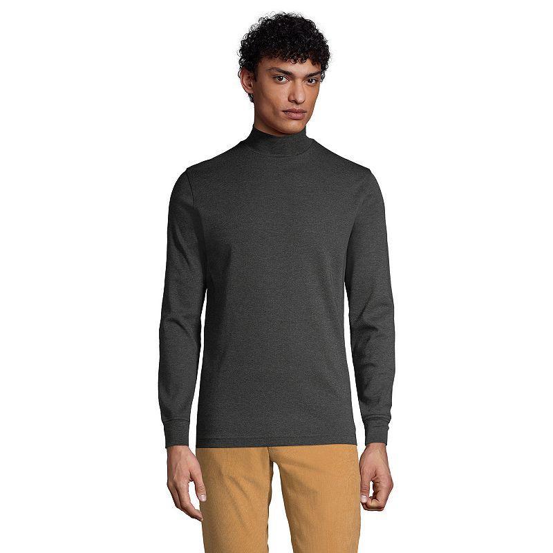 Big & Tall Lands End Super Soft Supima Mock Turtleneck, Mens Product Image