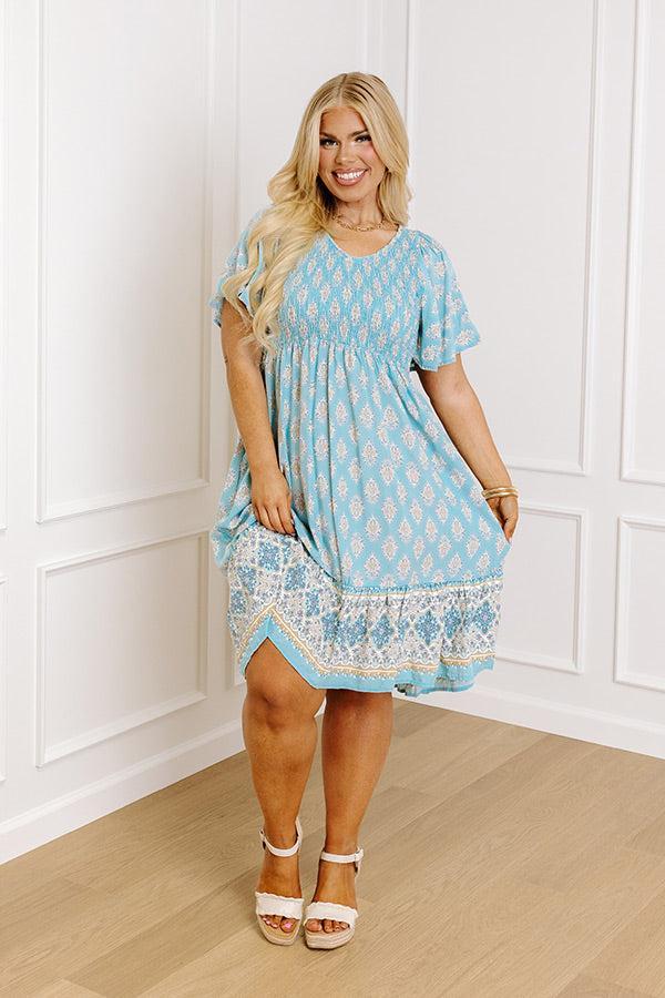 Charming Walk Smocked Midi Curves Product Image