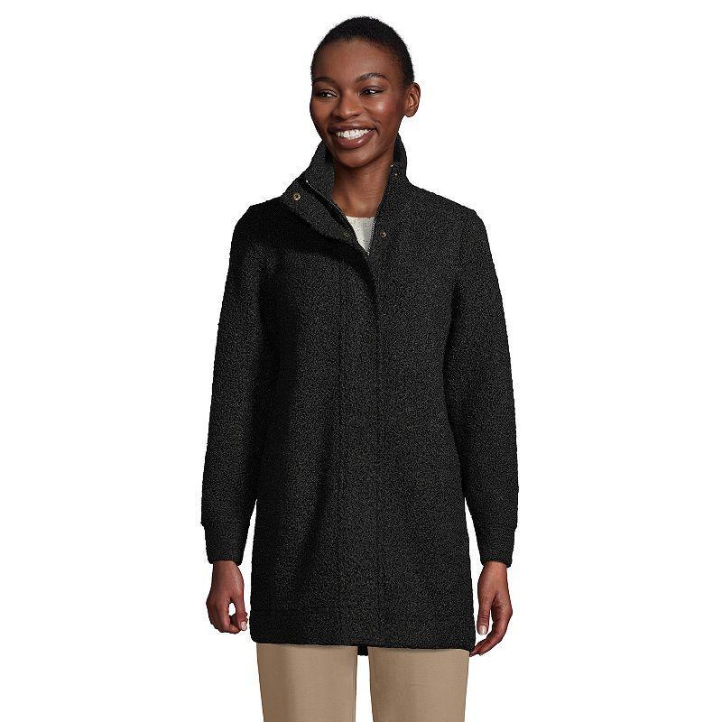 Womens Lands End Boucle Fleece Coat Product Image