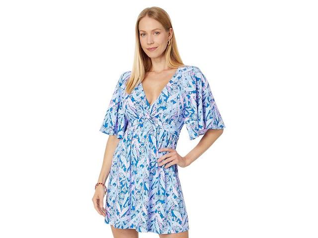 Lilly Pulitzer Minka Skirted Romper (Barton Star Gazing) Women's Dress Product Image