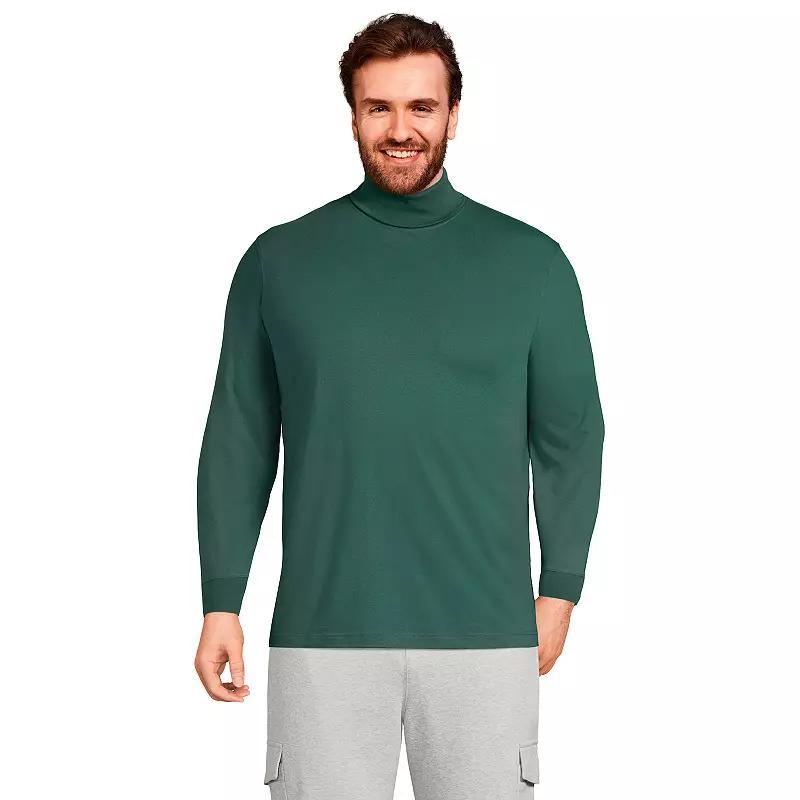 Big & Tall Lands End Super-T Turtleneck, Mens Gray Grey Product Image