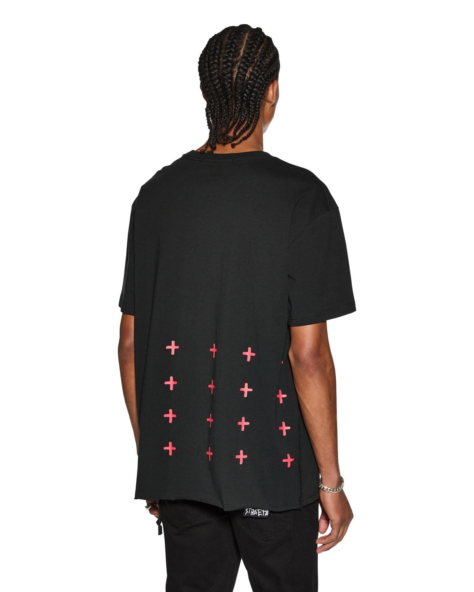 4X4 BIGGIE SS TEE BLACK/RED Male Product Image