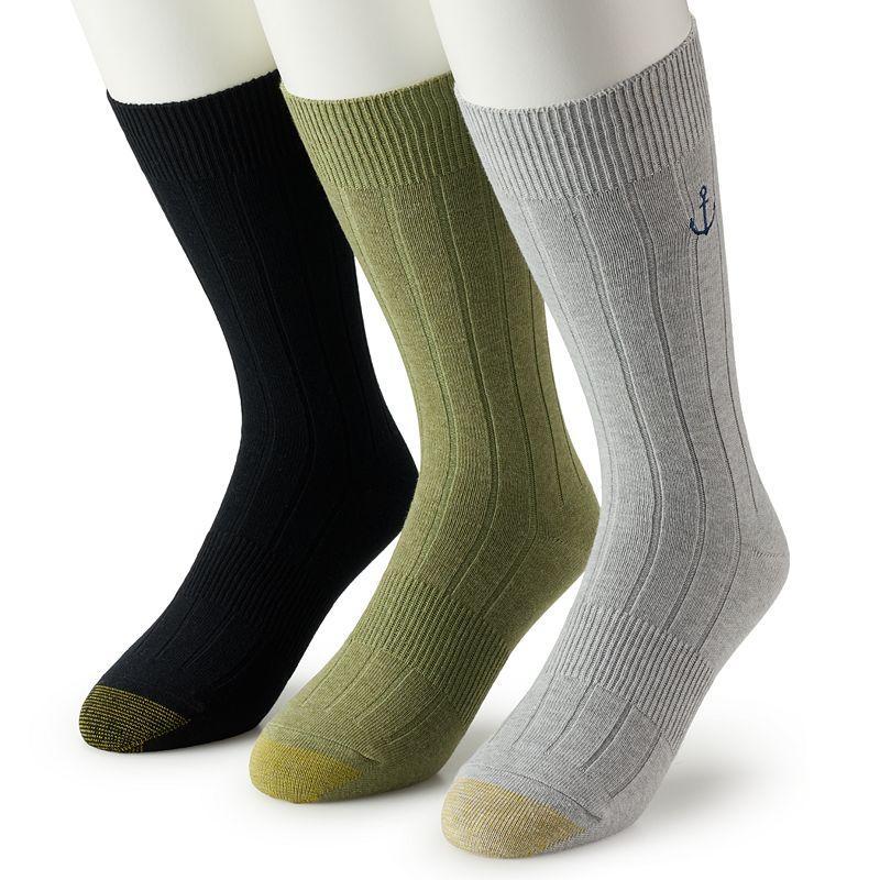 Mens GOLDTOE 3-Pack Hampton Crew Sock Set Product Image