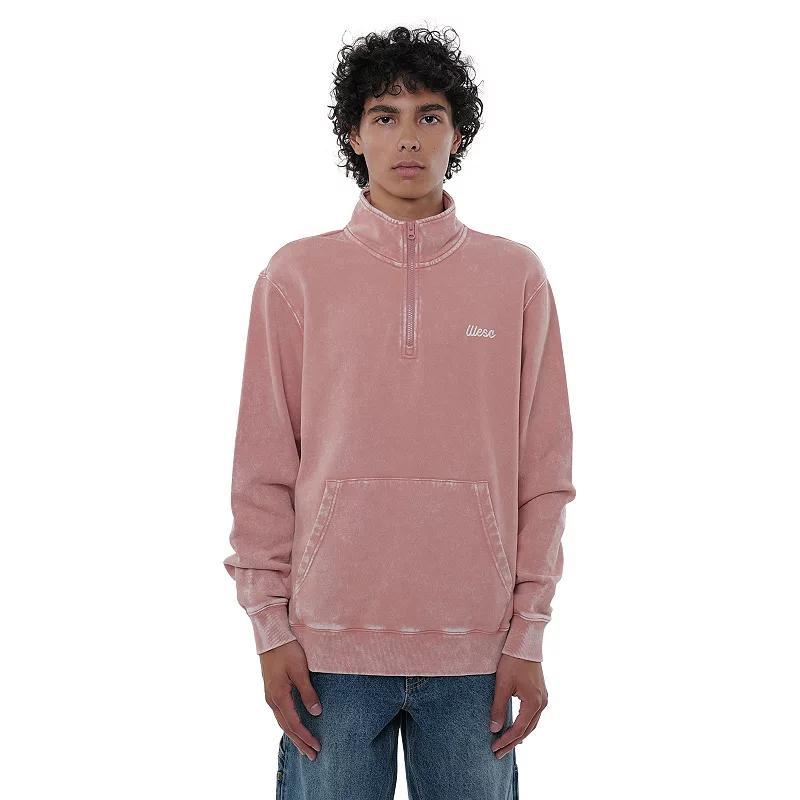 Mens WeSC Logo Mockneck Quarter Zip Pullover Product Image